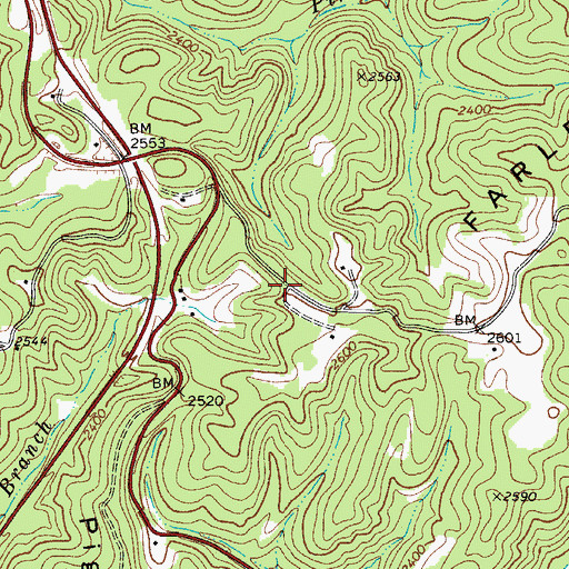 Topographic Map of Clark School (historical), WV