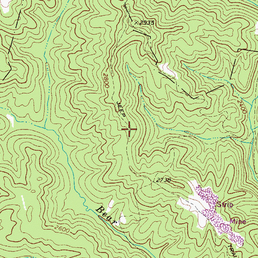 Topographic Map of Fairwind School (historical), WV