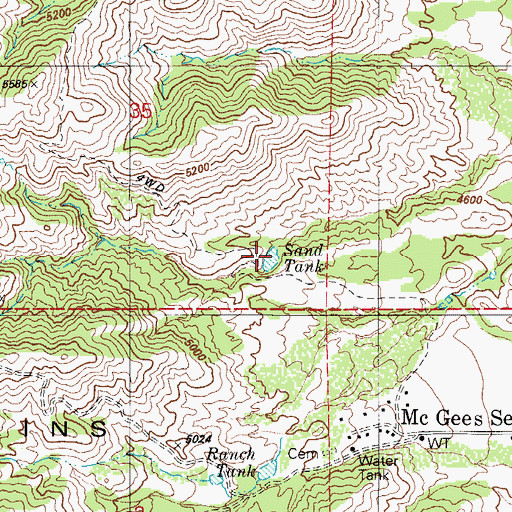 Topographic Map of Sand Tank, AZ