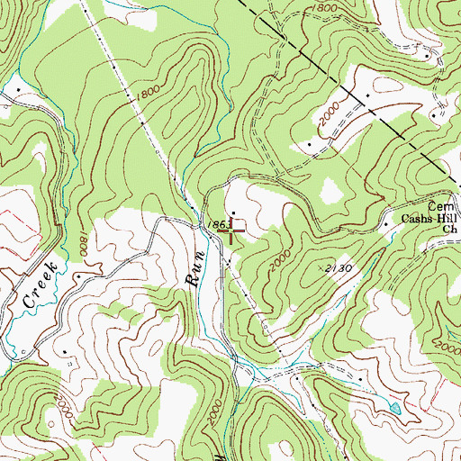 Topographic Map of Gore School (historical), WV