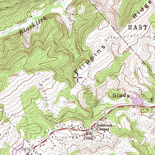Topographic Map of Gott School (historical), WV
