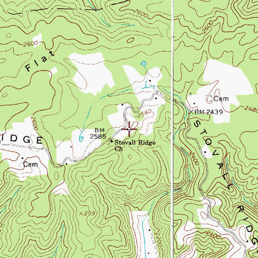 Topographic Map of Grecian Bend School (historical), WV