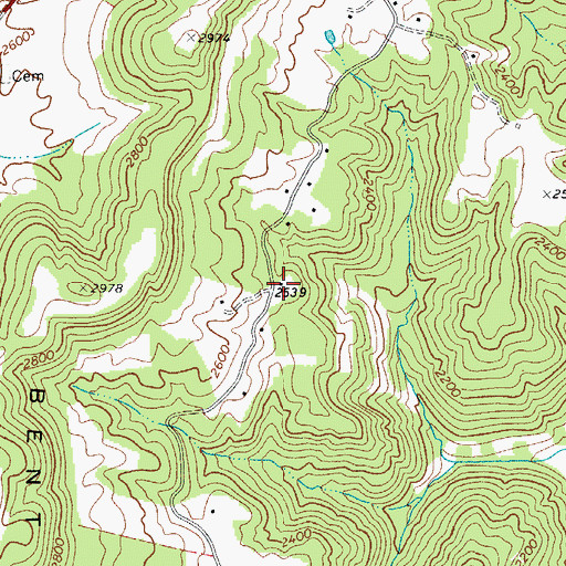 Topographic Map of Greenrock School (historical), WV