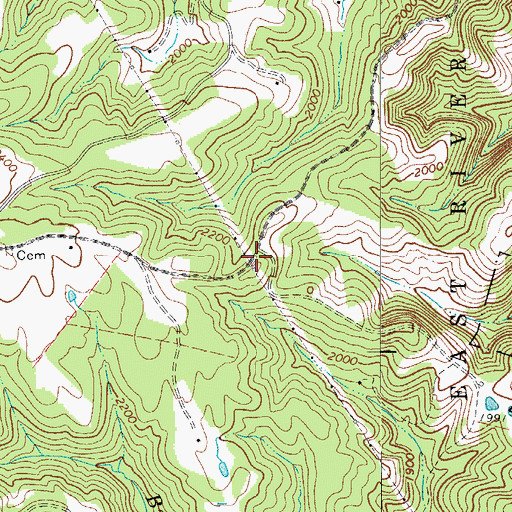 Topographic Map of Green Springs School (historical), WV