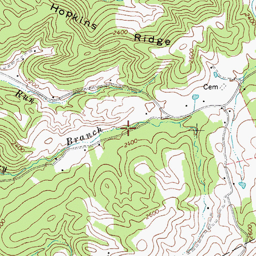 Topographic Map of Hopkins School (historical), WV