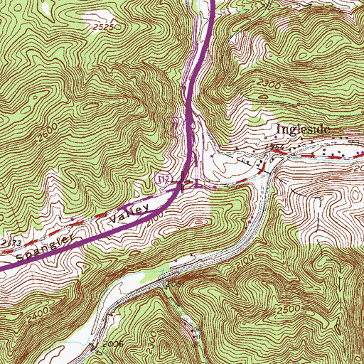 Topographic Map of Interchange 5, WV