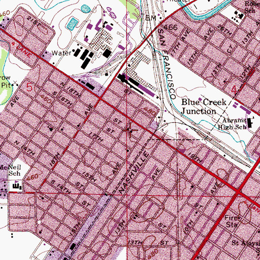 Topographic Map of Interchange 112, AL