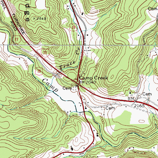 Topographic Map of Interchange 20, WV