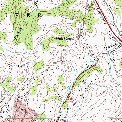 Topographic Map of Larmon School (historical), WV