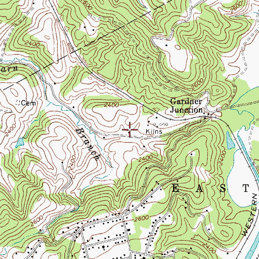 Topographic Map of Low Gap School (historical), WV