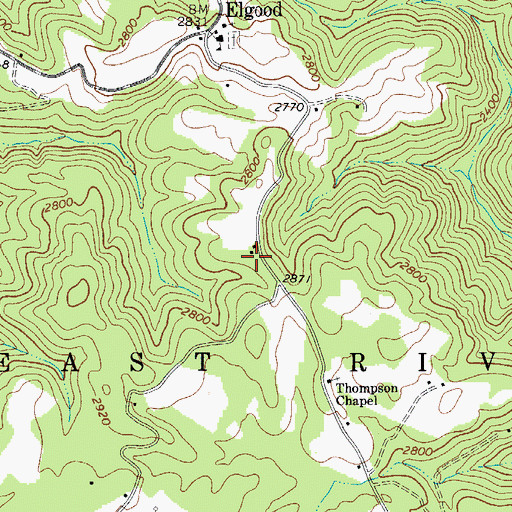 Topographic Map of McKenzie School (historical), WV