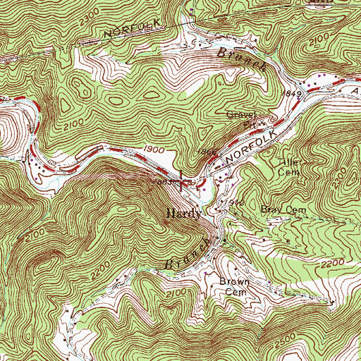 Topographic Map of McKenzie Station (historical), WV