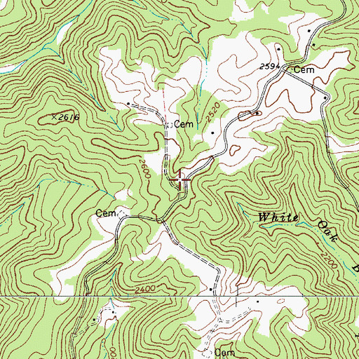 Topographic Map of Panther Knob, WV
