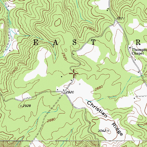 Topographic Map of Pennington School (historical), WV