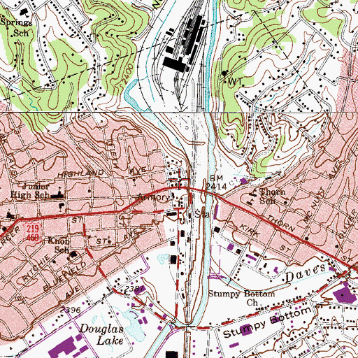 Topographic Map of Pentecostal Holiness Church, WV