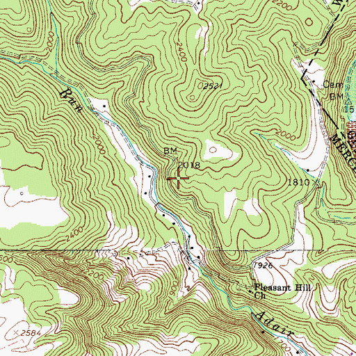 Topographic Map of Pleasant Hill School (historical), WV