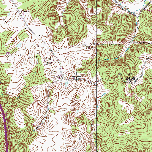 Topographic Map of Queen School (historical), WV