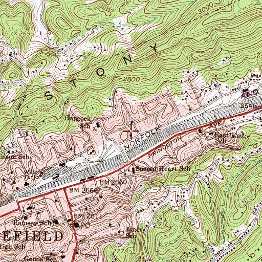 Topographic Map of Saint Mathews Holy Church, WV