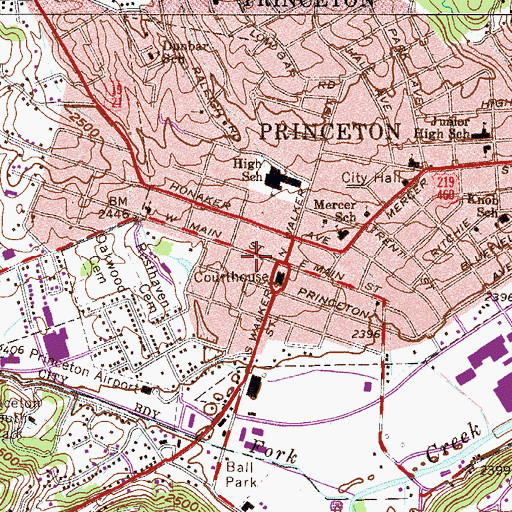 Topographic Map of Union Church (historical), WV
