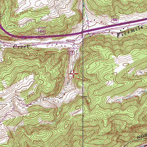 Topographic Map of White School (historical), WV