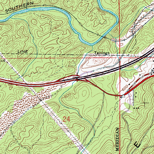 Topographic Map of Interchange 140, AL
