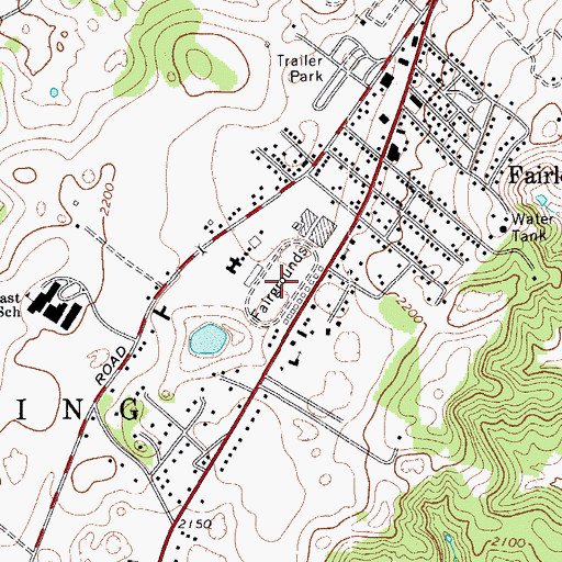 Topographic Map of Greenbrier Valley Fairground, WV