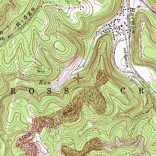 Topographic Map of Harmon Creek Structure Number One Dam, WV