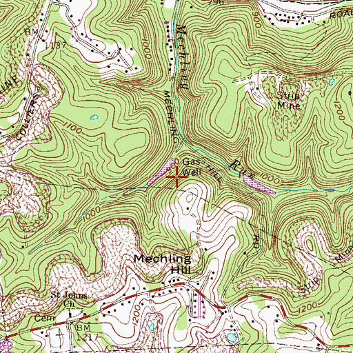 Topographic Map of Harmon Creek Structure Number Four Dam, WV