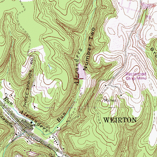 Topographic Map of Harmon Creek Structure Number 14 Dam, WV