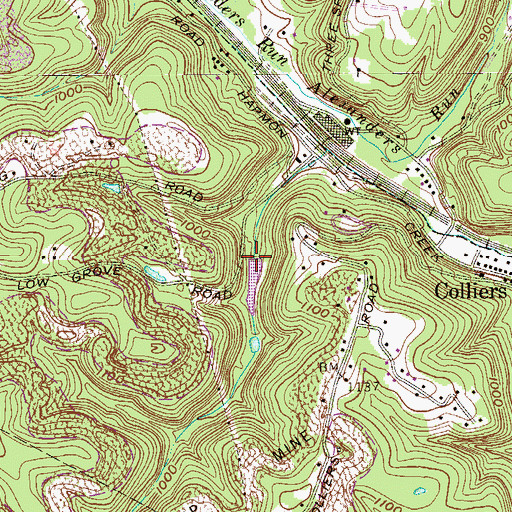 Topographic Map of Harmon Creek Structure Number Two Dam, WV