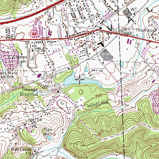 Topographic Map of Culloden Lake, WV