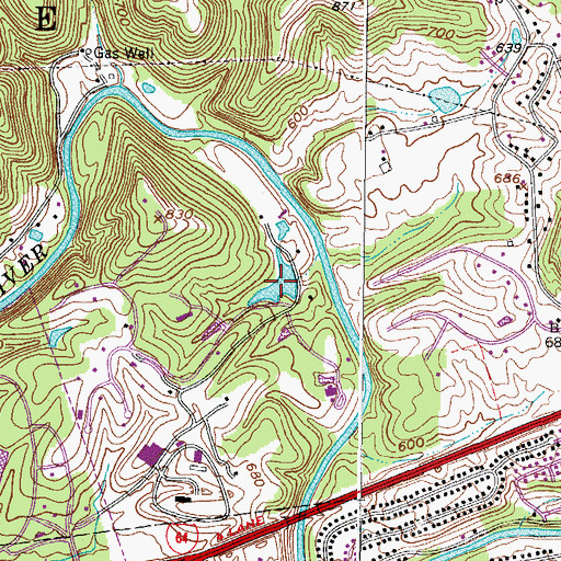 Topographic Map of Melody T Lake, WV