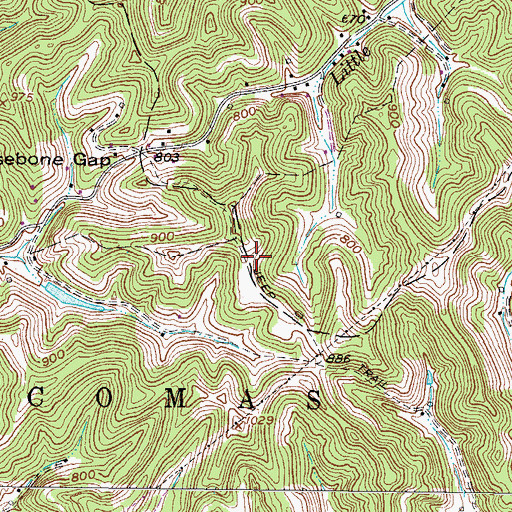 Topographic Map of Hatfield Lake Dam, WV