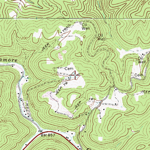 Topographic Map of Henderson Lake, WV