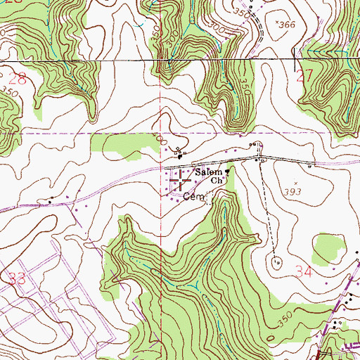 Topographic Map of Boland Acres, AL