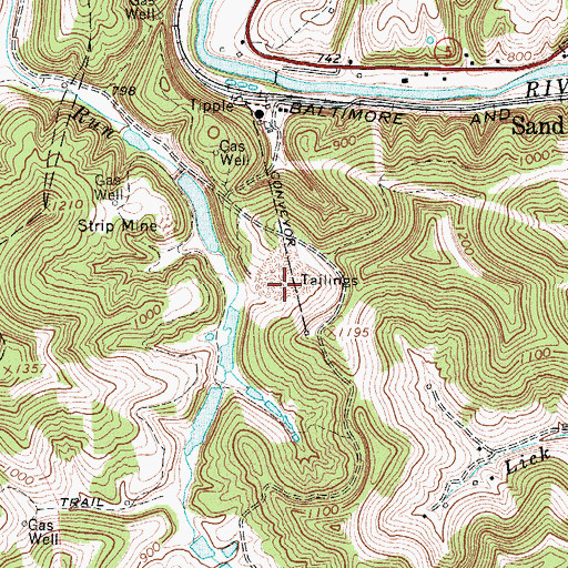 Topographic Map of O'donnell Number Two Mine Slurry Dam, WV