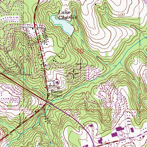 Topographic Map of Briarhill Acres, AL