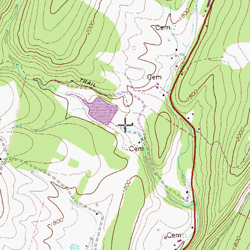 Topographic Map of Lunice Creek Structure Number 11 Dam, WV