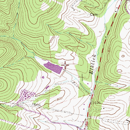 Topographic Map of Patterson Creek Structure Number Six Dam, WV
