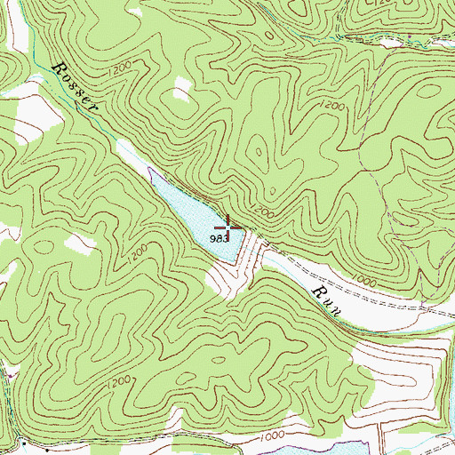 Topographic Map of Patterson Creek Structure 13 Dam, WV