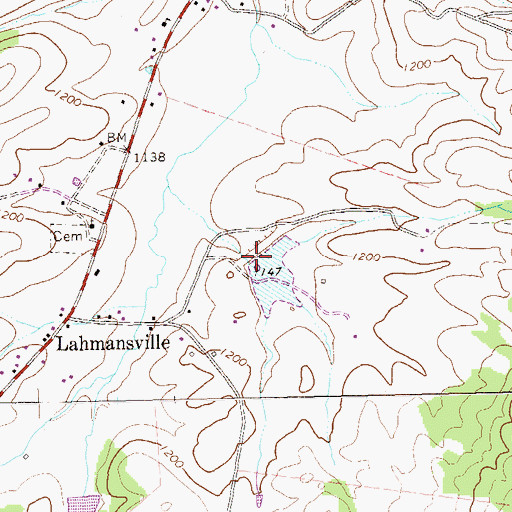 Topographic Map of Patterson Creek Structure 49 Dam, WV