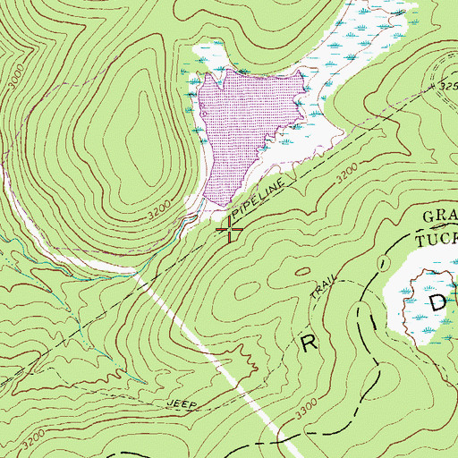 Topographic Map of Elk Run Water Supply Dam, WV