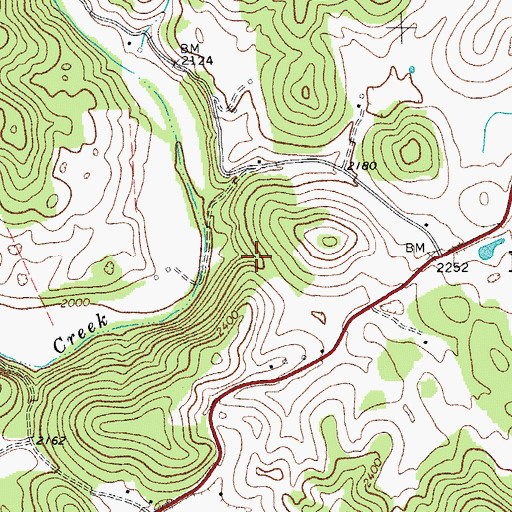 Topographic Map of Beard Spring, WV