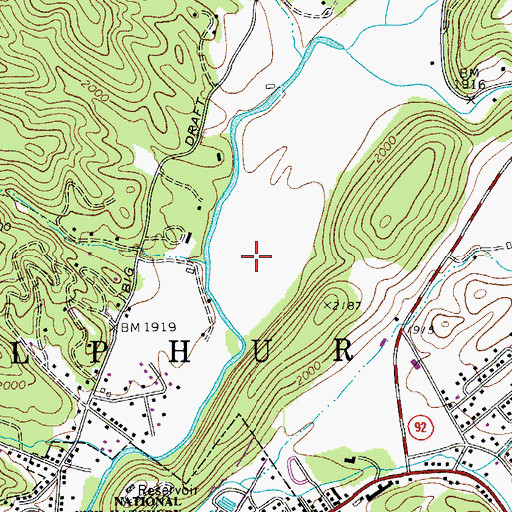 Topographic Map of Big Spring, WV