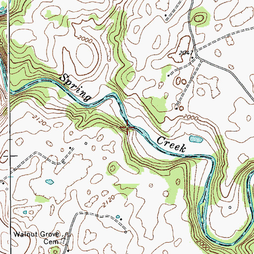 Topographic Map of Burns Cave Number 2 Spring, WV