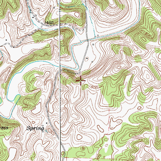 Topographic Map of Fleshman Spring, WV
