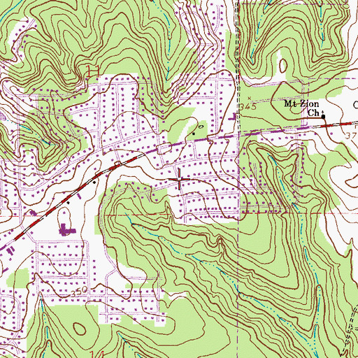 Topographic Map of Deerfield Park, AL