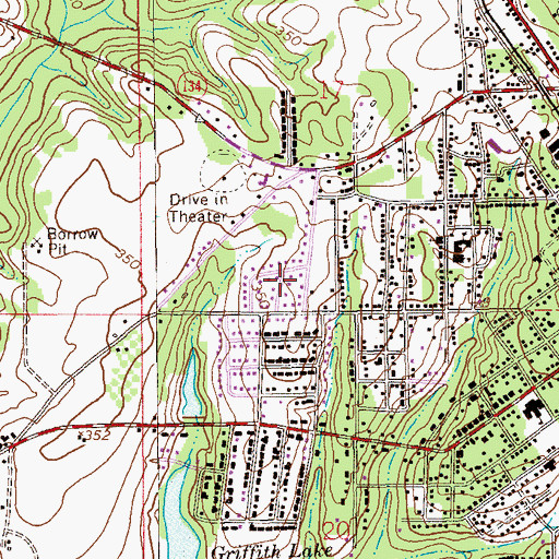 Topographic Map of Dobbs Subdivision, AL