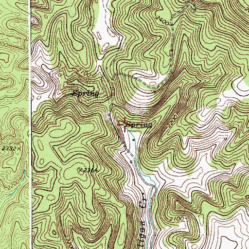 Topographic Map of Head Spring, WV