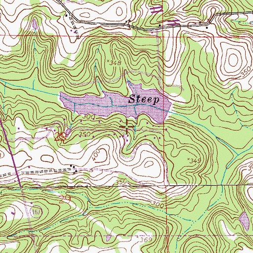 Topographic Map of Gateway Estates, AL